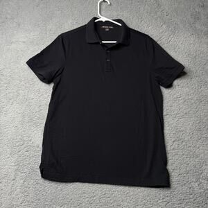 Michael Kors Shirt Men's Small Black Collared Polo Short Sleeve